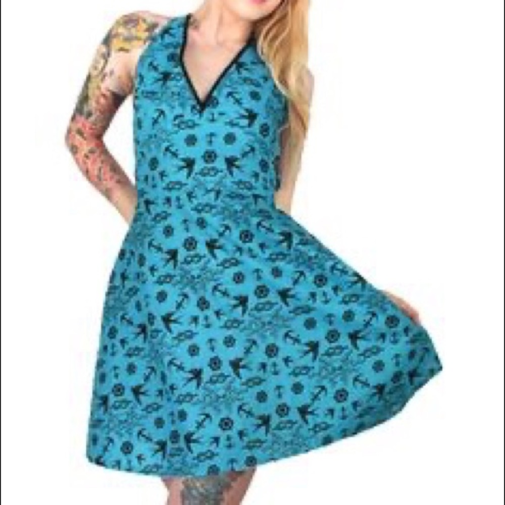Too Fast rockabilly pinup nautical sailor dress